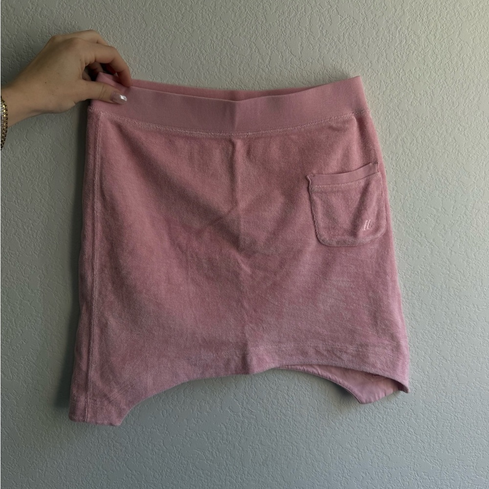 Helmet Lang Pink Mini Skirt